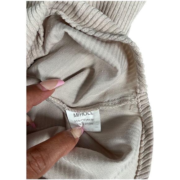 MIHOLL Corduroy Cream Color Oversized Shirt Shacket Women's Medium Button Down - Picture 10 of 11